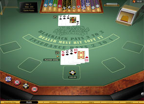 Vegas Single Deck Blackjack Gold game
