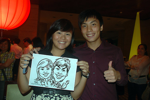 Caricature live sketching for Travel Partners Appreciation Dinner - World Fiesta - 4