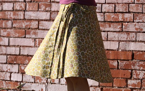 Wrap Skirt in Vintage Fabric Handmade Etsy Boutique
