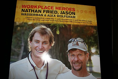 RED CROSS Hometown Hero poster of WET Guides Alex and Nate