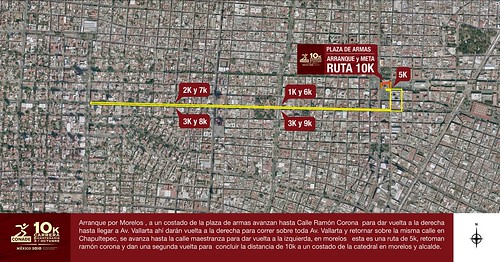 Ruta carrera Bicentenario 10K Guadalajara