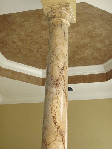 Faux painted columns