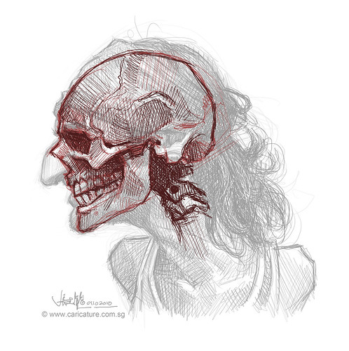 Schoolism Assisgnment 6 - sketch 3 of Robert skull