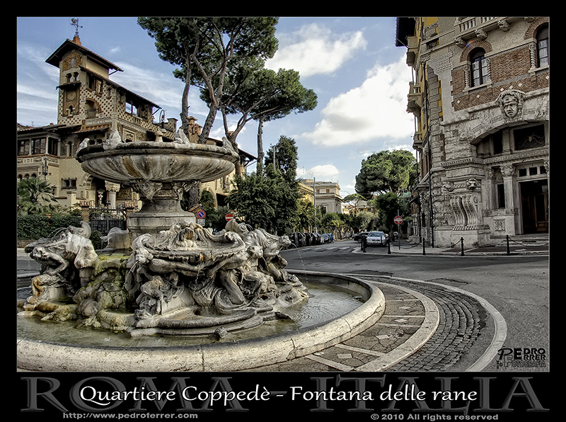Roma - Quartiere Coppedè - Fontana delle rane