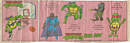 Teenage Mutant Ninja Turtles { newspaper strip } .. Basketball Don ..art by Lawson :: 02091992
