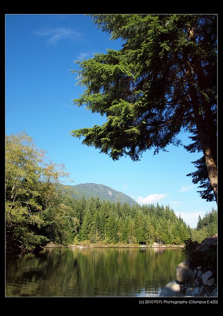 Lake, Forest, Mountain, Sky