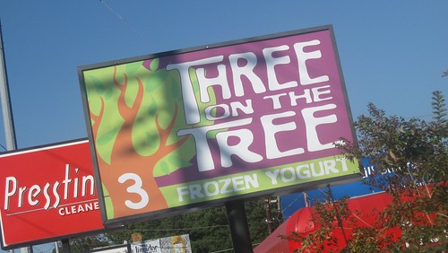 three on the tree - signage