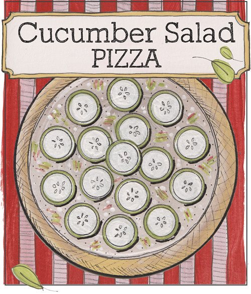 cucumber salad pizza