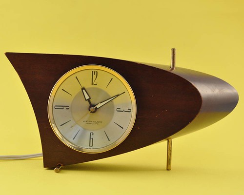 Atomic Vintage Wood Alarm Clock