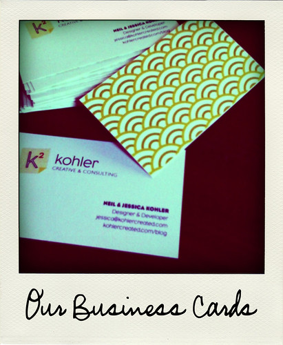 Our Homemade Business Cards
