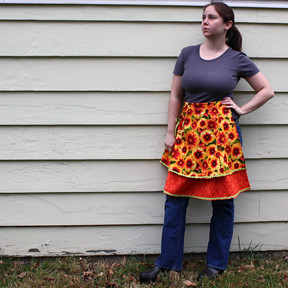 State Flowers Apron - Modeled