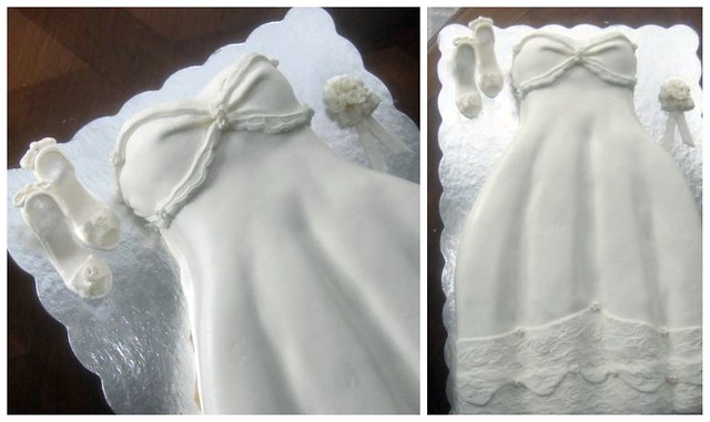 wedding dress cake for bridal shower