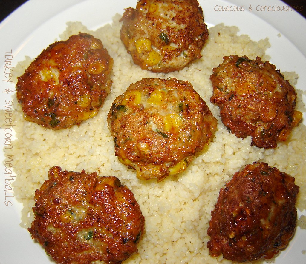 Turkey & Sweetcorn Meatballs with Roasted Red Pepper Sauce 2