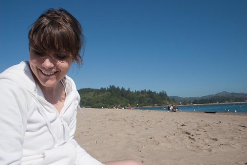 Crafting at Siletz Bay in Lincoln City, Oregon