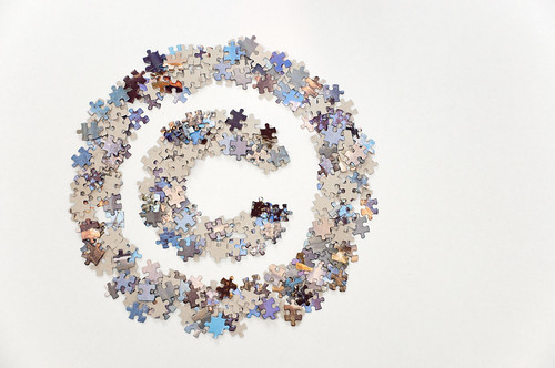Large copyright sign made of jigsaw puzz by Horia Varlan, on Flickr