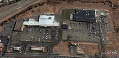 Yreka Walmart, right, and nearby strip center (via Google Earth)