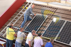 Solar Panel Course Snapshot - Everyone gets involved