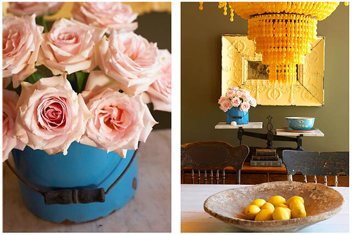 roses, home decor, yellow chandelier, jean allsopp photography