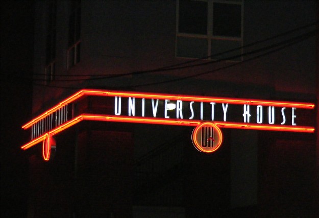 University House's neon sign. acnatta/Flickr