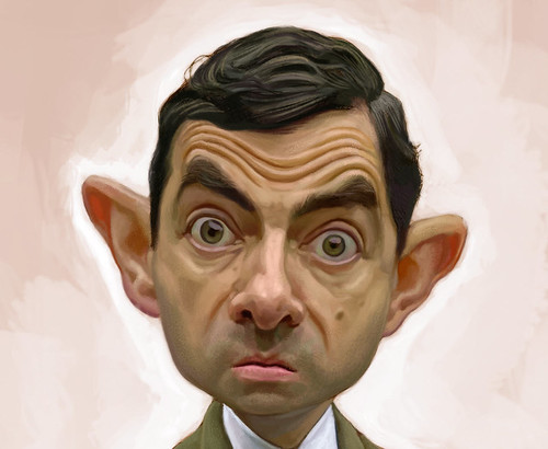 digital sketch of Mr Bean - 5 small