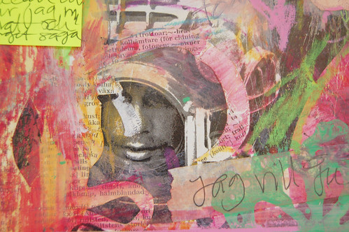 Art Journal detail: diver in there