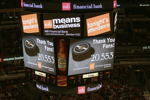 attendance record. Chicago Blackhawks (Preseason) - A new attendance record was set for a