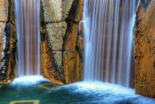 A waterfall in Indy