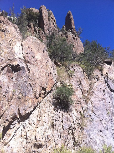 Cliffs seen while climbing Emory Pass