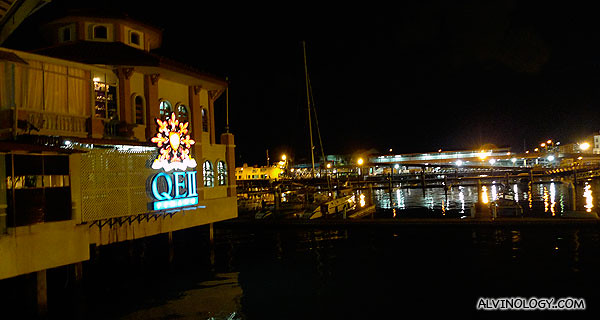 QEII - where we were hosted for dinner and free flow beer