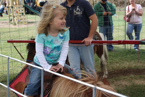 Catie LOVES the pony ride!
