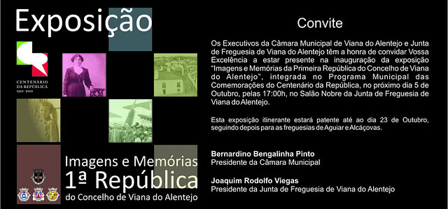 Imagens e memórias da !.ª República em Viana do Alenetjo