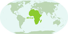 Africa Continent Location Map
