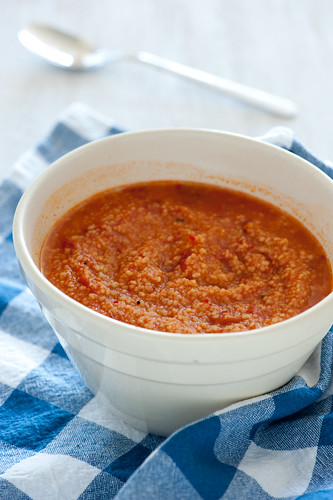 fiery tomato & couscous soup