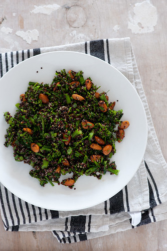 w2 black quinoa & broccolini salad