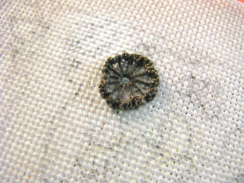 My first crater! (a.k.a. My First Buttonhole Wheel Cup)
