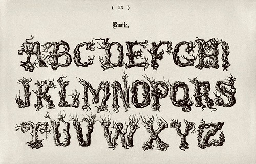 010-Alfabeto mayusculas rustico-Examples of Modern Alphabets… 1913- Freeman Delamotte