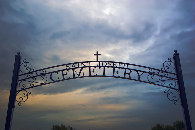 Saint Joseph Roman Catholic Church, in Josephville, Missouri, USA - cemetery gate