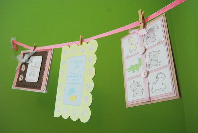 Baby Shower Cards as decoration