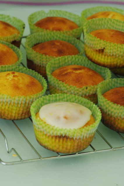 Margarita Cupcakes with Lemon Glaze