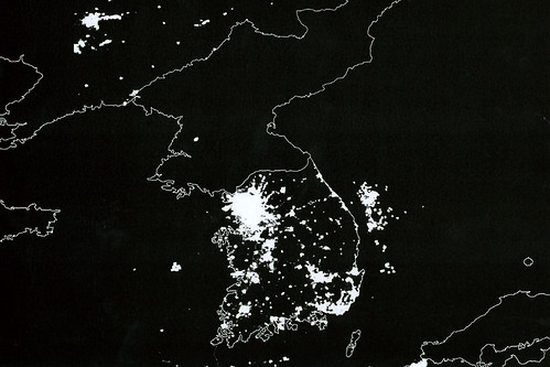 satellite north korea at night. North Korea - Satellite view