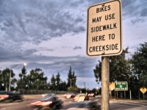 Bikes May Use Sidewalk