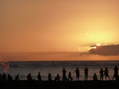 Sunset over Waikiki