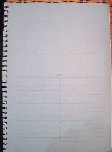 Apica Twin Ring Notebook - Index Page