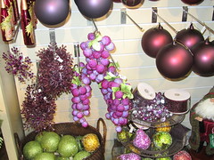 Purple christmas decorations