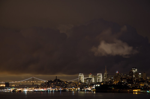 Cloudy San Francisco Nightscape