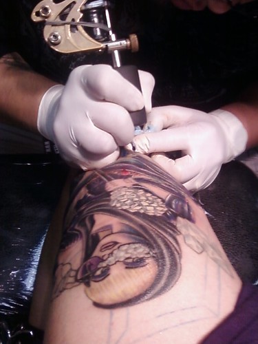 lady gaga tattoos pictures. Lady Gaga Tattoo in Progress