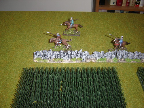 Geoffrey of Brabant's light cavalry race around field