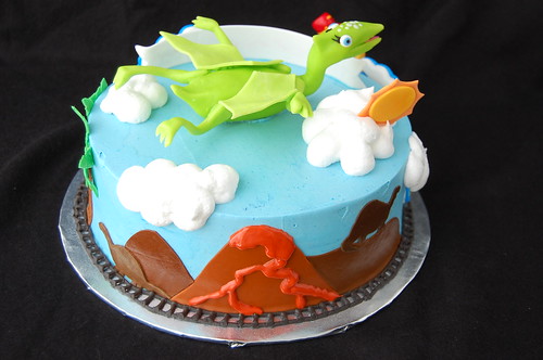 Dinosaur Train Birthday Cake - rear