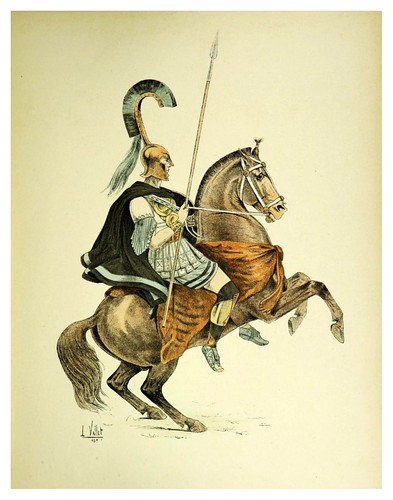 003-Caballero griego hacia el 850 A.C-Le chic à cheval histoire pittoresque de l'équitation 1891- Louis Vallet