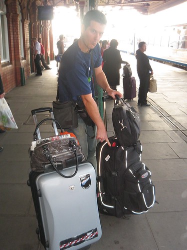 Luggage at the train station
